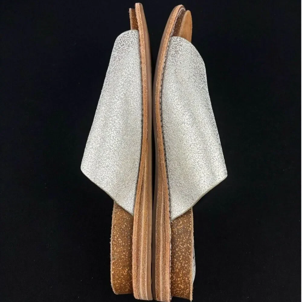~ Sofft Boho Gold Sandal 8 Slide Summer Beachy Bougie Boujee Festival Leather